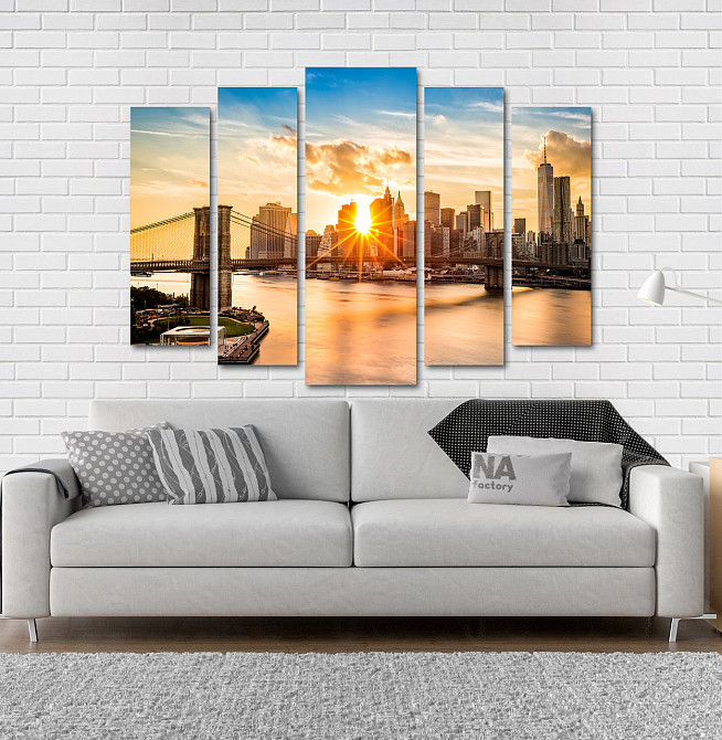 Модульная картина Город Нью-Йорк Рассвет Арт-175_5 Киев - изображение 2