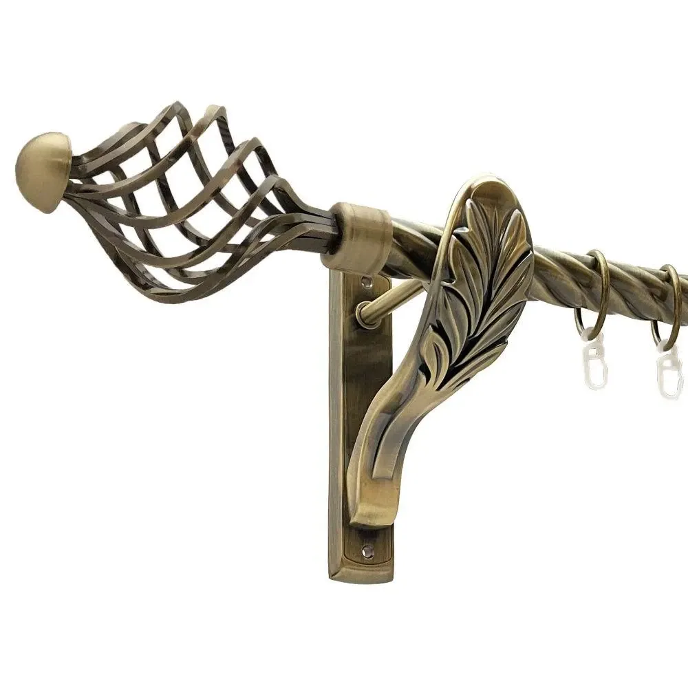 Карниз Orvit Арезо металевий однорядний ретро скручена труба кільце металеве Антик 25 мм 300 см (00-00016728) Львов - изображение 1