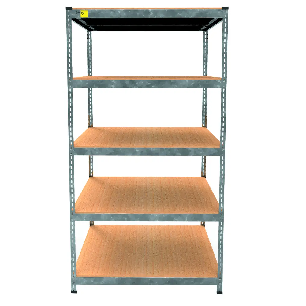 Металлический стеллаж Emby Light Series (размер 1800х900x600мм) 5 полок ДСП до 100кг Оцинкованый Киев - изображение 3
