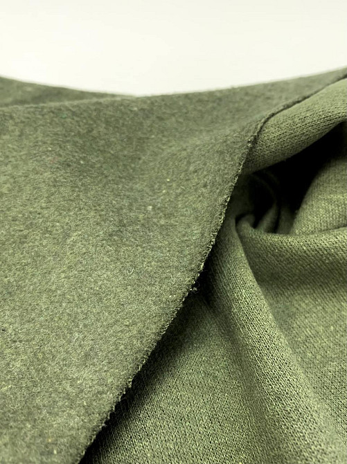 Тканина двохнитка 20/10 з начосом 240 г/м2 ширина 110 см колір в асортименті хаки Черновцы - изображение 2