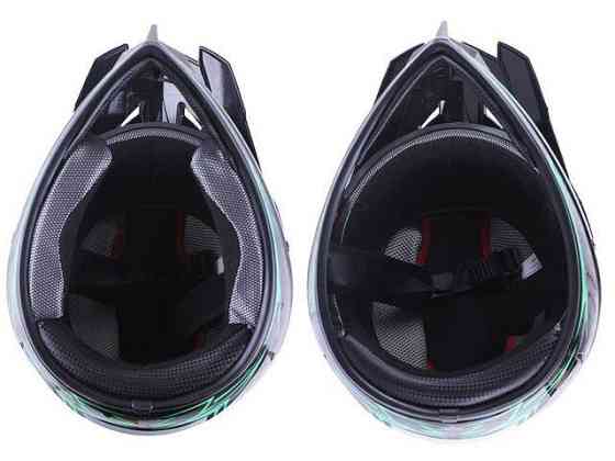 Шолом мотоциклетний кросовий MD-905 (чорно-зелений, size M) Мукачево