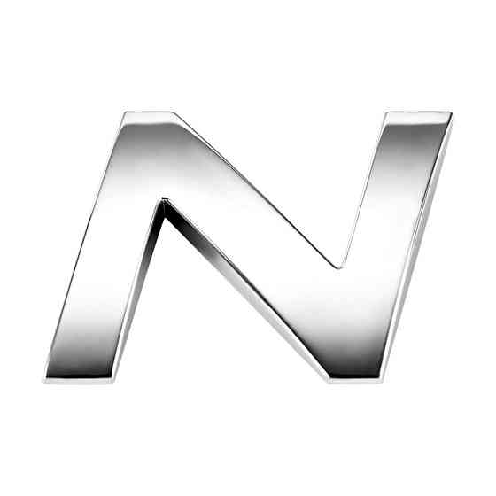 Наклейка 2 см Літера N Київ