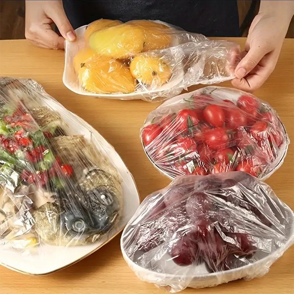 Поліетиленові пакети на гумці, 100 шт Freshness storage bag / Харчові пакети / Пакети кришки для їжі Київ - фото 8