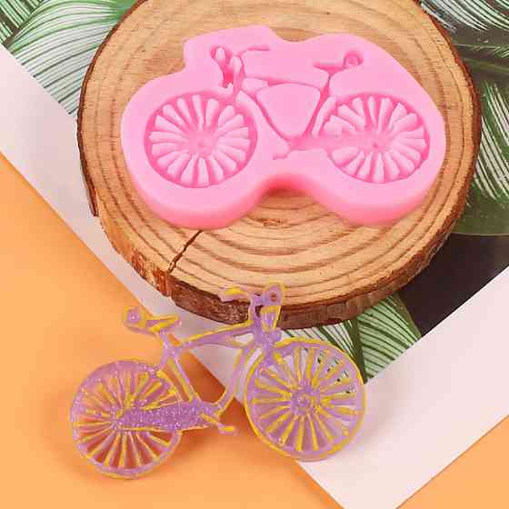 Молд силіконовий Велосипед 54 на 70 мм рожевий Київ