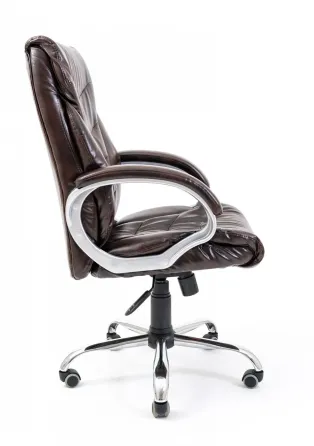 Офісне Крісло Керівника Richman Cagliari Madras Dark Brown Хром М2 AnyFix Коричневий Київ