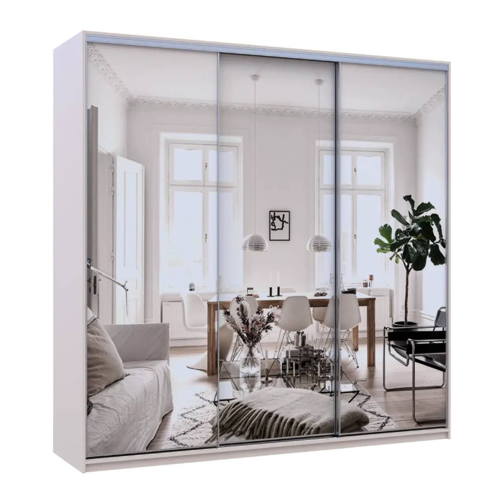 Шкаф-купе Doros Сити Лайт Кашемир 3 зеркала 225х60х225 (DRS-011811) Днепр - изображение 2