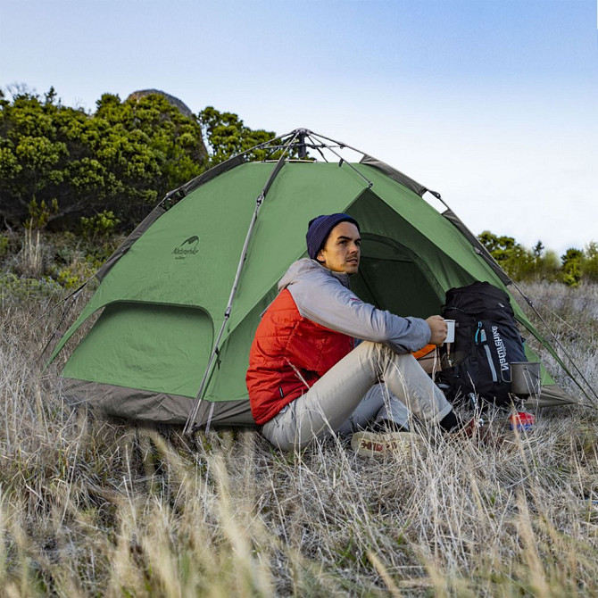 Намет чотиримісний автоматичний Naturehike NH21ZP008, темно-зелений Київ - фото 8