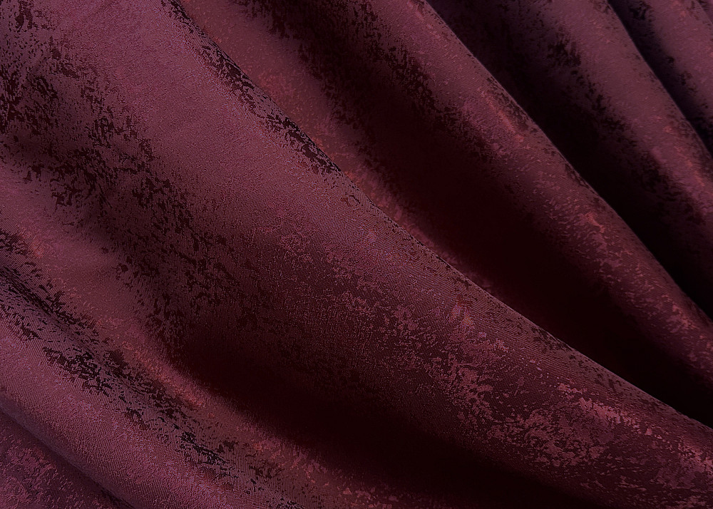 Комплект готовых штор VR-Textil Жаккард Мрамор Al1 № 1302ш Бордовый 200х290 см 2 шт (32-343) Киев - изображение 6