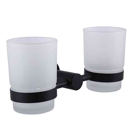 Стакан подвійний Globus Lux BS8428 чорний матовий SUS304 Луцк