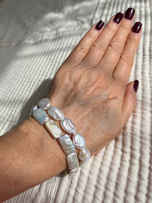 Два браслети з натуральних барочних перлів Одеса - фото 4