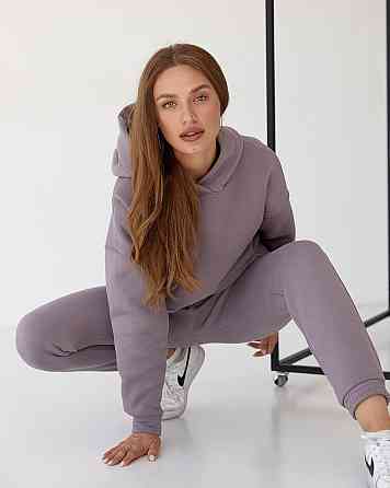 Жіночий спортивний теплий костюм оверсайз Мокко XS Харків