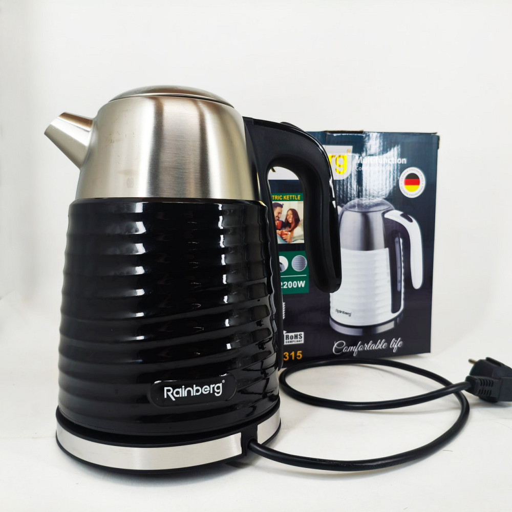 Потужний електричний чайник для дому Rainberg RB-2315 1.8л 2200Вт, Якісний електрочайник для кухні ZP-10 Івано-Франківськ - фото 4
