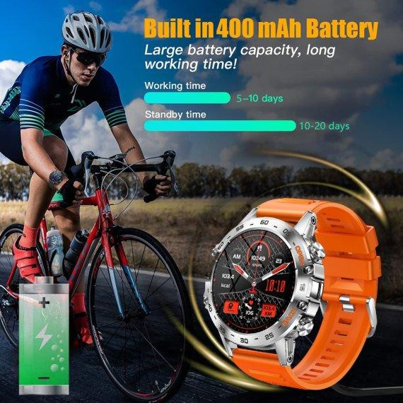 Умные часы Smart Delta K52 (2 ремешка) Оранжевый Винница - изображение 10