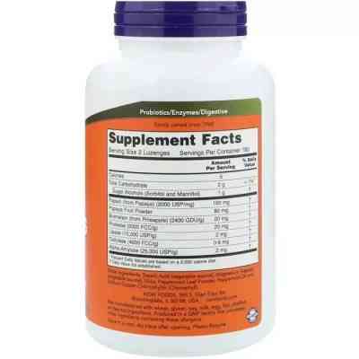 Трави Now Foods Травні Ферменти Папаї, Papaya Enzymes, 360 льодяників (NOW-02972) Вінниця