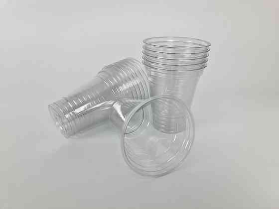 Склянка одноразова РЕТ щільний, прозорий, 350 мл NEW (50 шт.) Харків