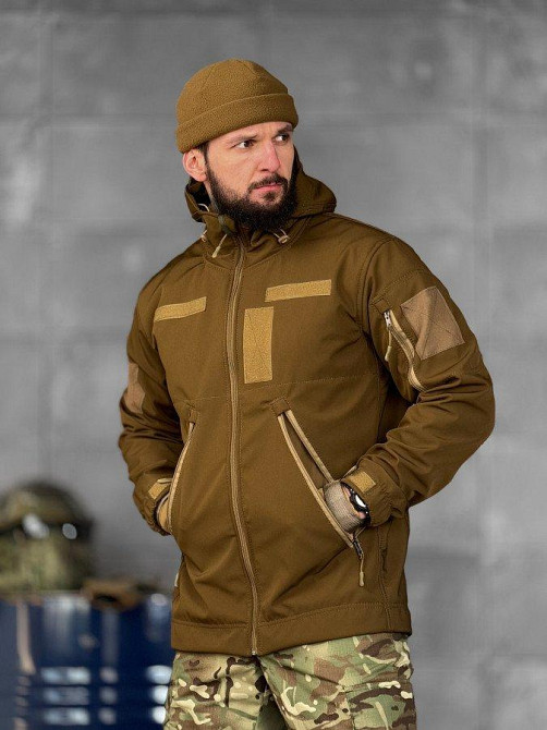 Демисезонная тактическая куртка софтшел  lion кайот   ВТ5052 Одесса - изображение 2