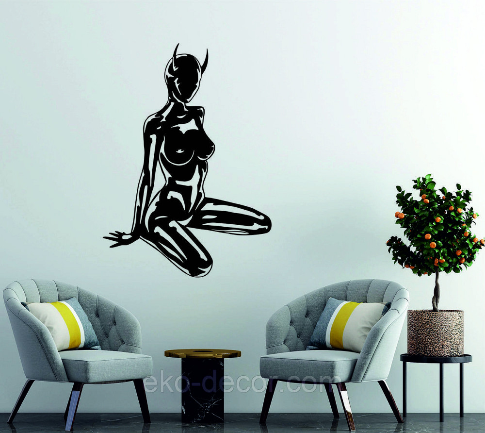 Декоративне настінне Панно «Дівчина», Декор на стіну 70*50 см, Чорний Київ - фото 7