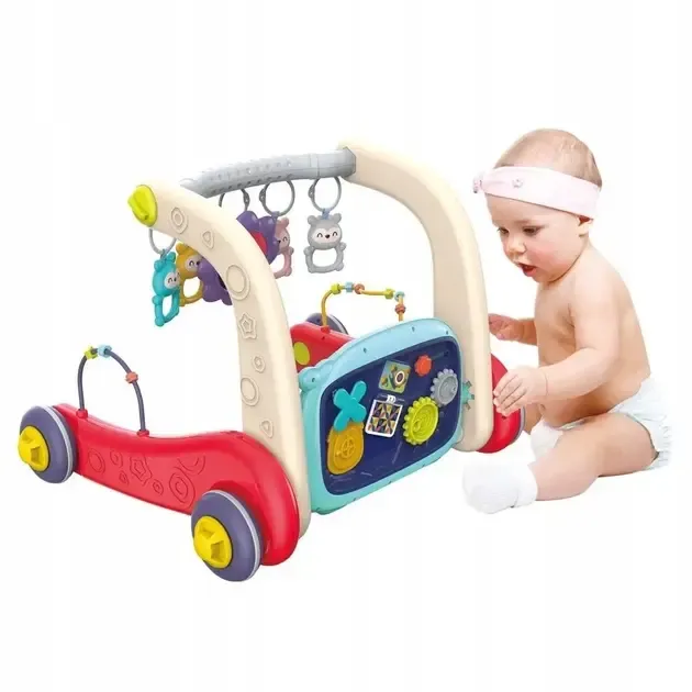 Детские ходунки 3в1 с музыкальным бизибордом, пианино с подсветкой и развивающим ковриком Коломия - фото 6