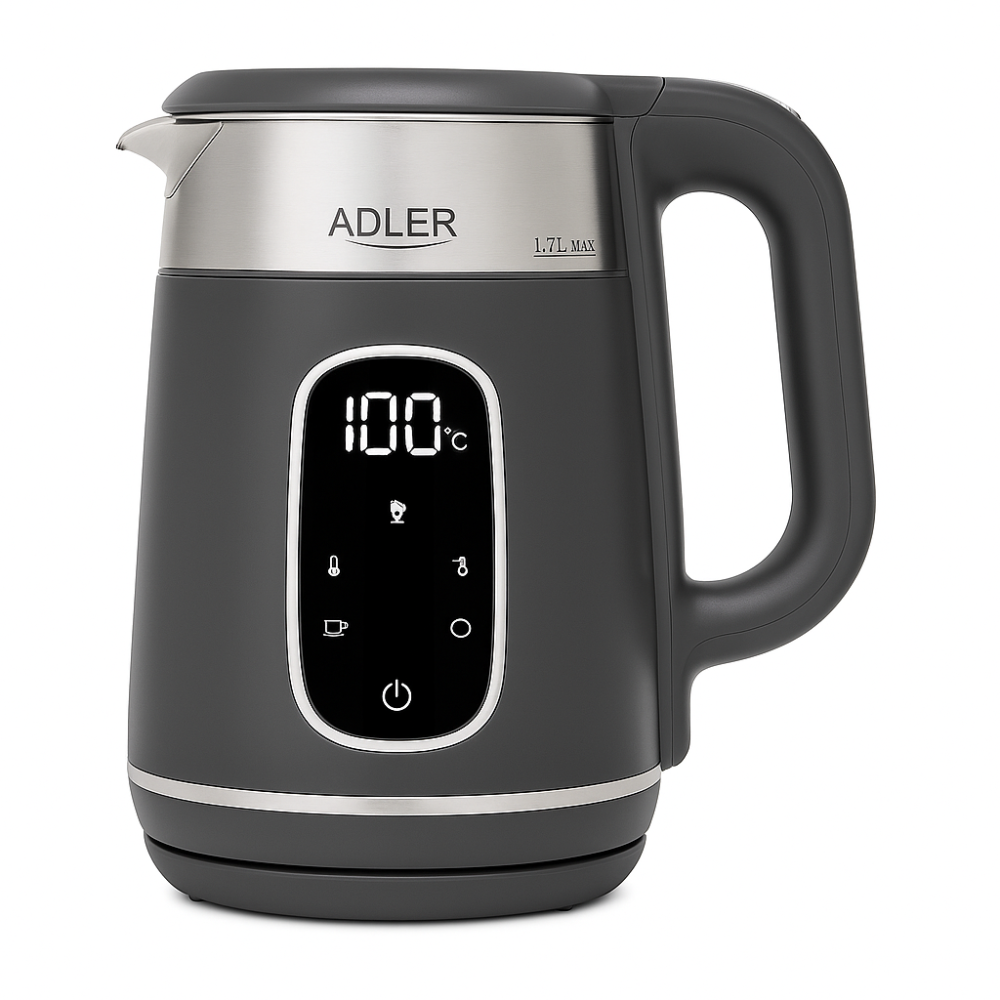 Чайник Adler AD 1305 з регулюванням температури 1.7Л 2200Вт Gray JH-56 Львов - изображение 9