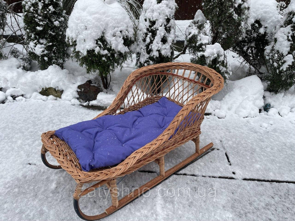 Санки детские плетеные с синим матрасм Киев - изображение 2