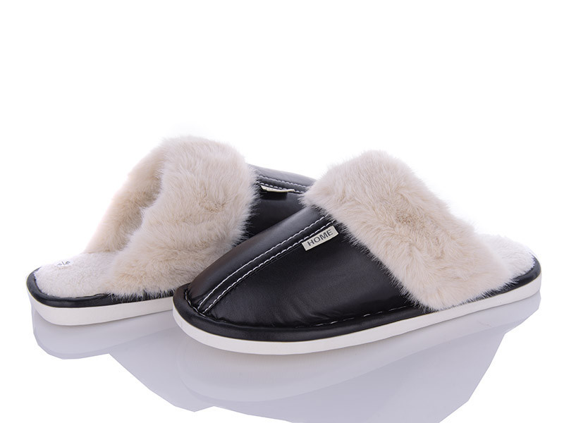 Капці чоловічі теплі закриті чорні Одеса - фото 1