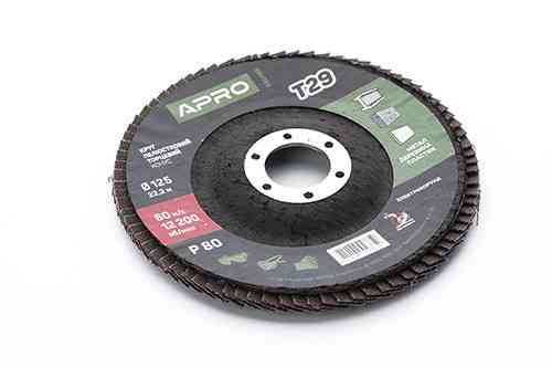 Круг пелюстково-торцевий Р80 конус 125 мм (Т29) (КЛТ) APRO Рівне