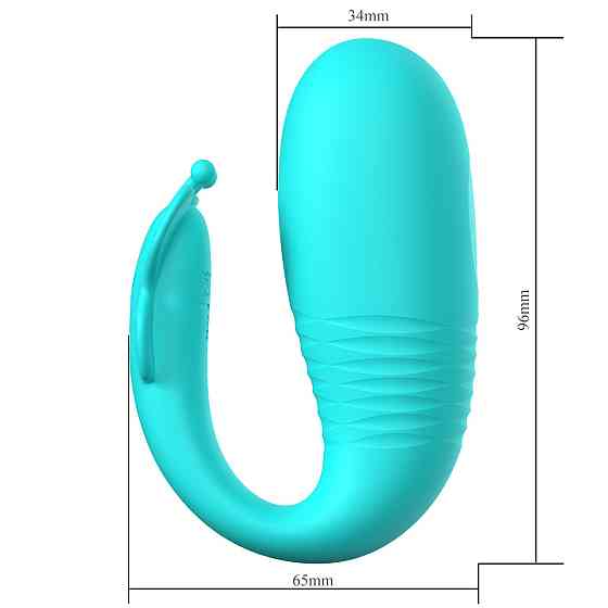 Вибратор для пар Pretty Love Remi с фрикциями, с пультом, голубой, 9.6 х 3.4 см Sex Aura Киев