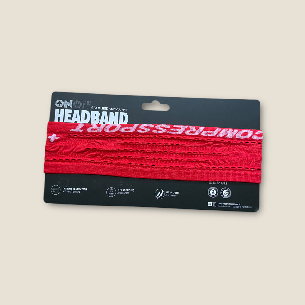 Повязка Compressport Headband On/Off красный one size(р) Запоріжжя - фото 3