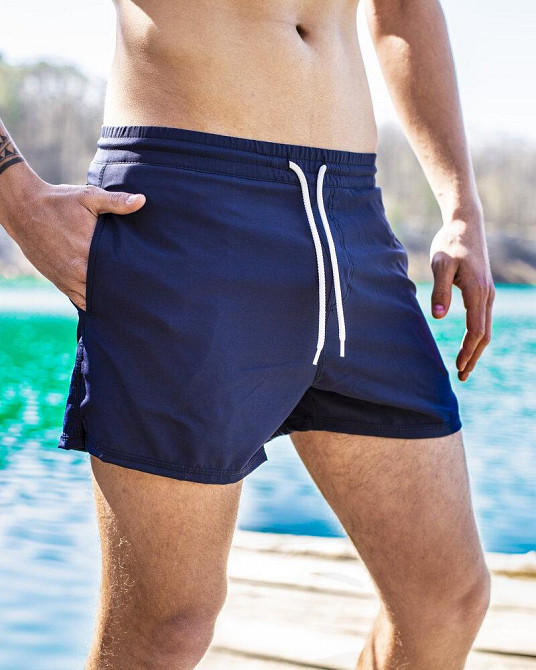 Плавательные шорты мужские темно-синие Pobedov Pool day BATAL Киев - изображение 3