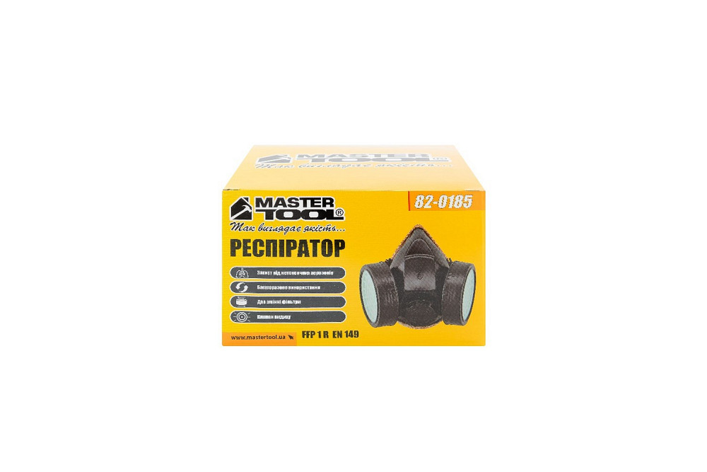 MASTERTOOL Респіратор-напівмаска протипиловий MASTERTOOL FFP1 R EN 149 2 змінних протиаерозольн Коломия - фото 7