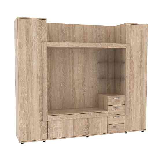 Стенка в гостиную под ТВ Exo-1, Дуб Сонома, 2160х420х1850 Львов