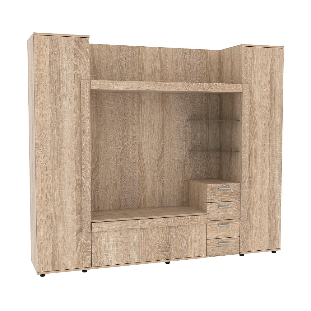 Стенка в гостиную под ТВ Exo-1, Дуб Сонома, 2160х420х1850 Львов - изображение 1