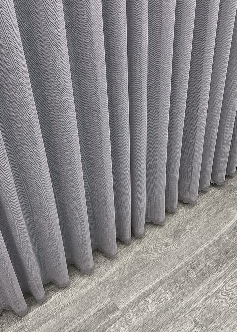 Тюль VR-Textil 2003т Жакард Сірий 400х270 см (42-1013) Київ - фото 8