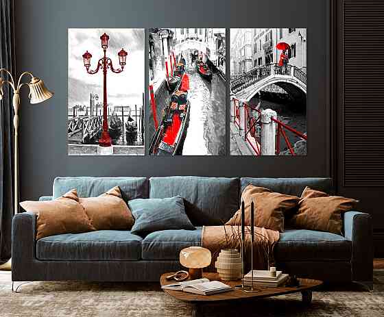 Модульная картина в гостиную / спальню  Венеція   ART-235_3A 100х150 см Киев