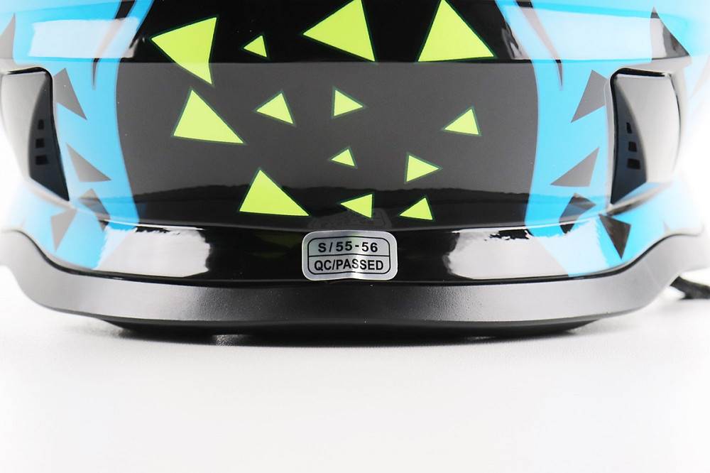 Шолом кросовий/ендуро/АТV зі склом BLD-819-7  S (55-56см), ЧОРНИЙ/ЖОВТО-СИНІЙ Киев - изображение 7