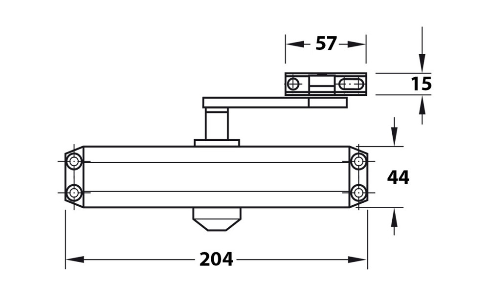 Доводчик дверей 45-75 кг SEVEN DC-7743 white Київ - фото 4