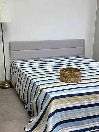 Ecotton Покривало Nostra 240х260 см антиалергенне стьобане мікрофібра L0020 Blue біло-блакитне Коломия