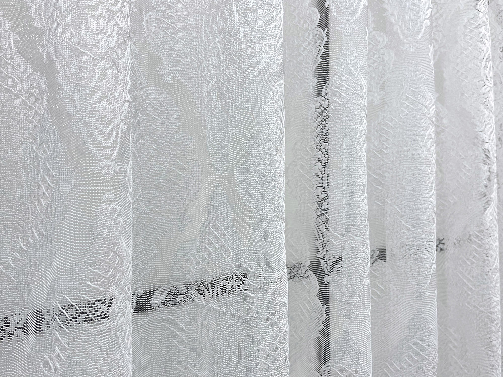 Короткий тюль VR-Textil 2088т Жакард Білий 300х200 см (42-1329) Київ - фото 6