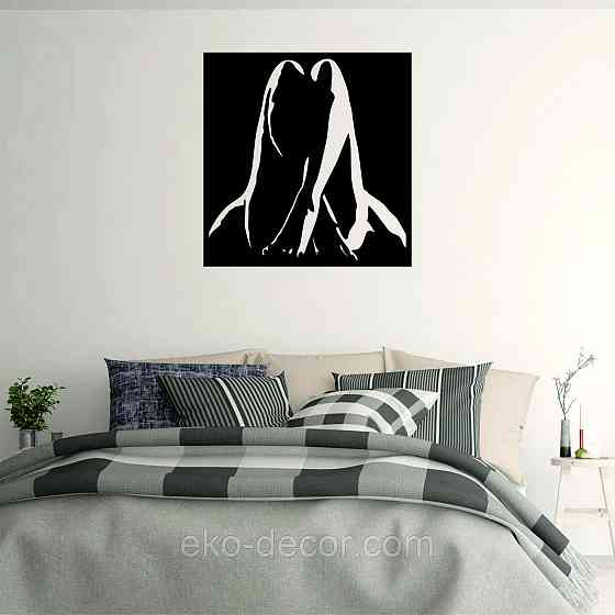Декоративное настенное Панно «Силуэт женщины», Декор на стену 70*67 см, Черный Киев