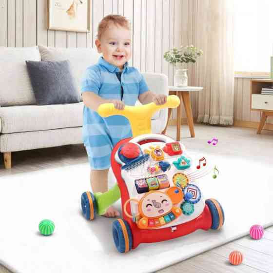 Ходунки-каталка Limo Toy 2в1 бізіборд/столик Червоний (HB 0048) Чернігів