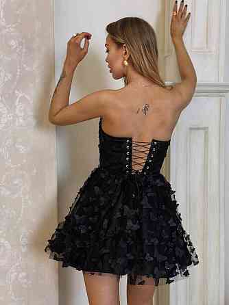 Женское романтичное вечернее платье с бабочками Черный, S Одесса