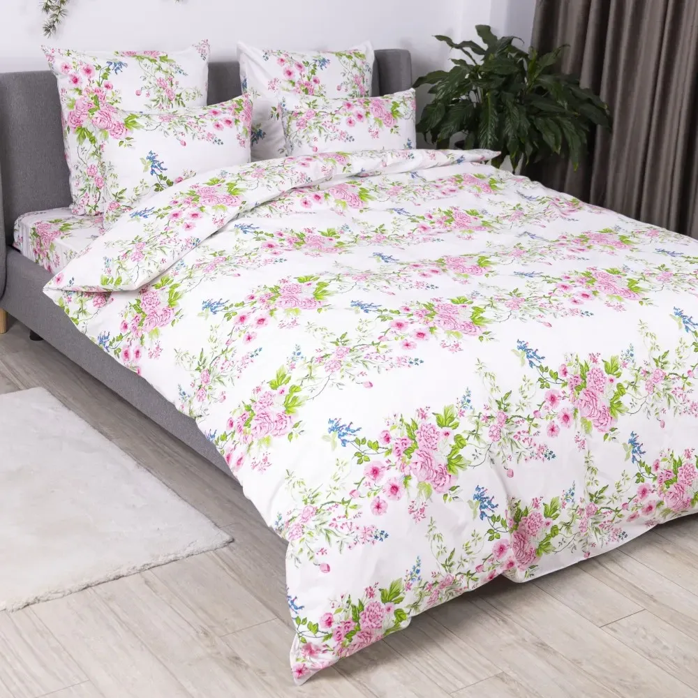 Постільна білизна полуторна бязь ТЕП SOFT DREAMS постіль полуторка квіти рожевий Одеса - фото 2