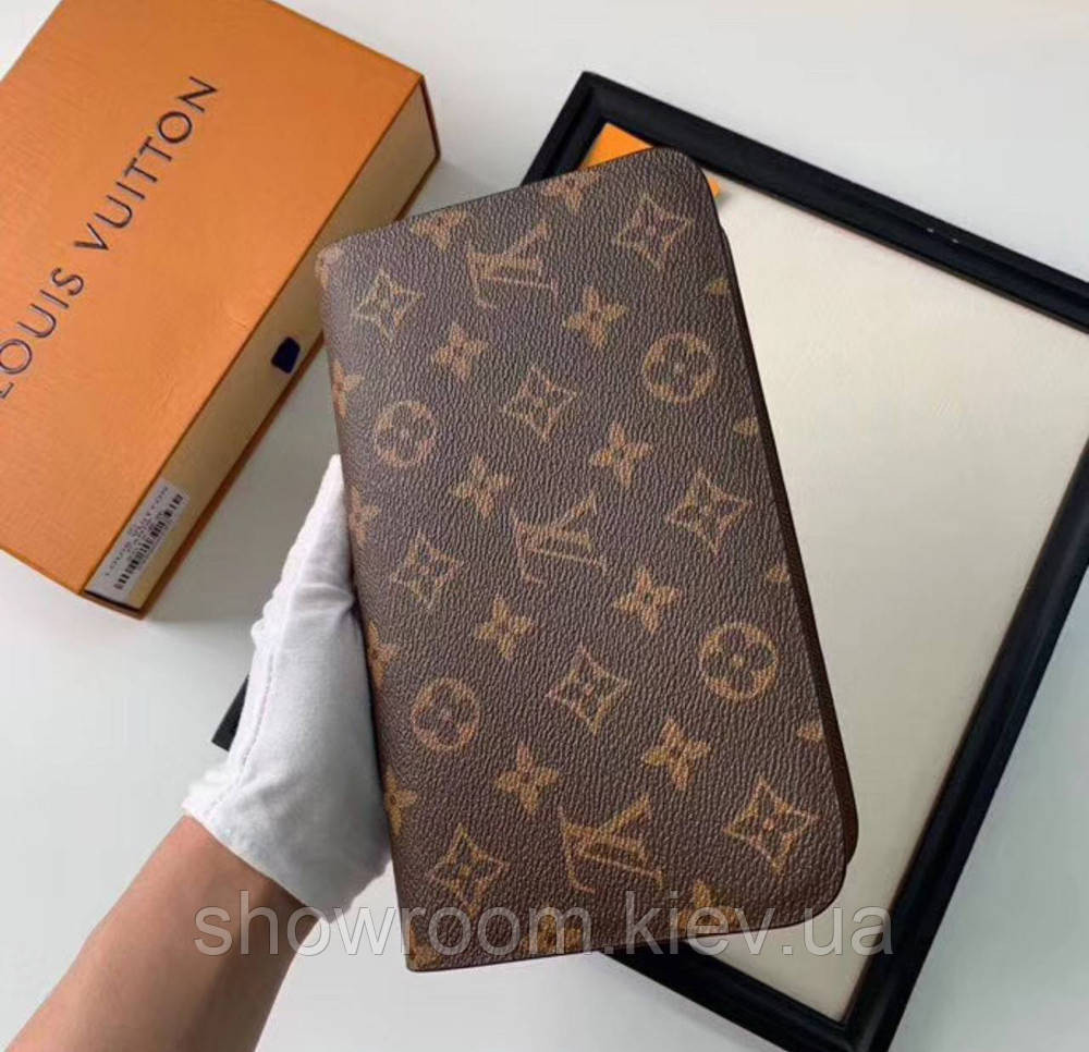 Чоловічий бреновий клатч барсетка LV (2012) dark brown Київ - фото 1