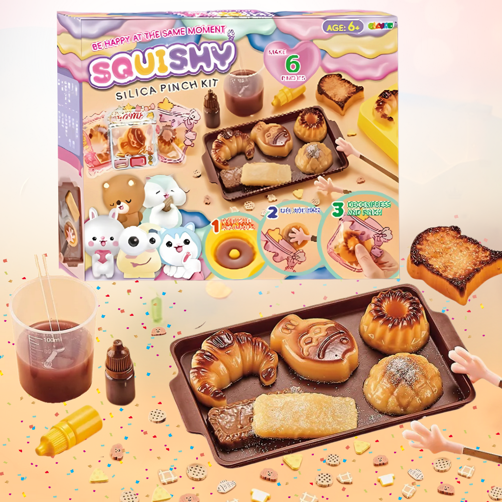 Набор для изготовления сквишей антистресов Таба лапок,детский набор для творчества "Создай сквиш сам" 6 штук Кам'янець-Подільський - фото 1