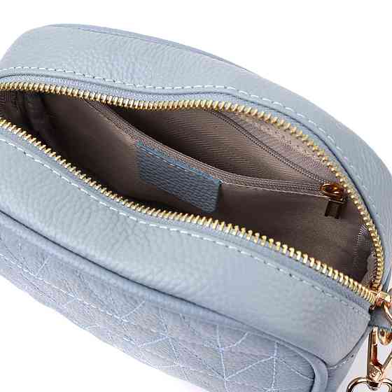 Сумка жіноча на кожен день з натуральної шкіри Сіро-блакитний (Vintage) Київ