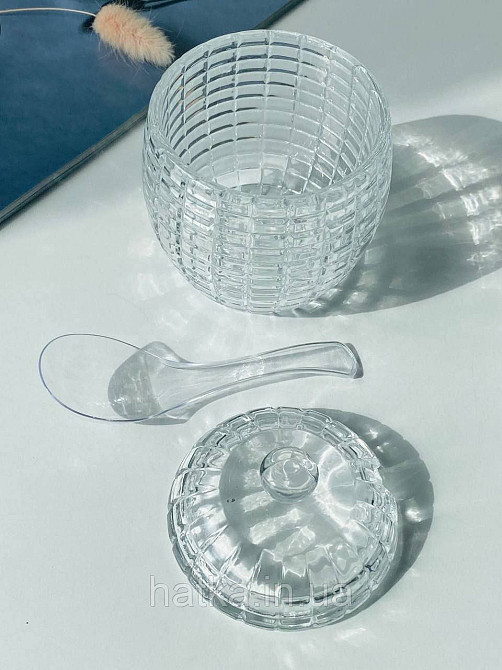 Медовниця банку для меду "Різнотрав'я" 230 мл скло з пластиковою ложкою Київ - фото 2