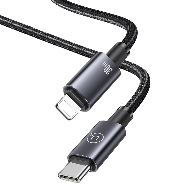 Кабель Type-C - Lightning Usams US-SJ679 30W Aluminum Alloy для швидкого заряджання та передачі даних -Sufeng Series tarnish Одеса - фото 4