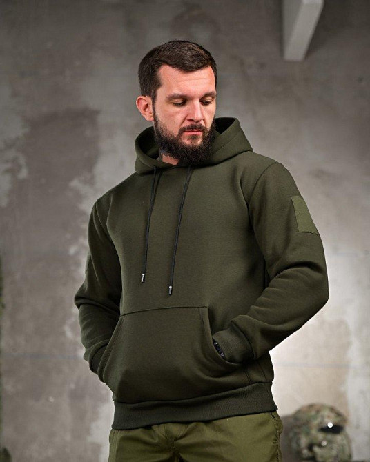 Мілітарі худі на флісі GENESIS Всесвет oliva ПП8139 Одеса - фото 3