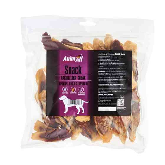 Лакомства AnimAll Snack уши кролика с мясом утки для собак, 500 г Киев