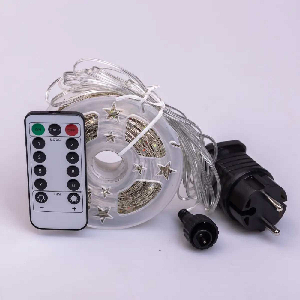 Garlando Гірлянда роса на пульті 100 метрів на 1000 led світлодіодів крапля на білому дроті мул Київ - фото 4